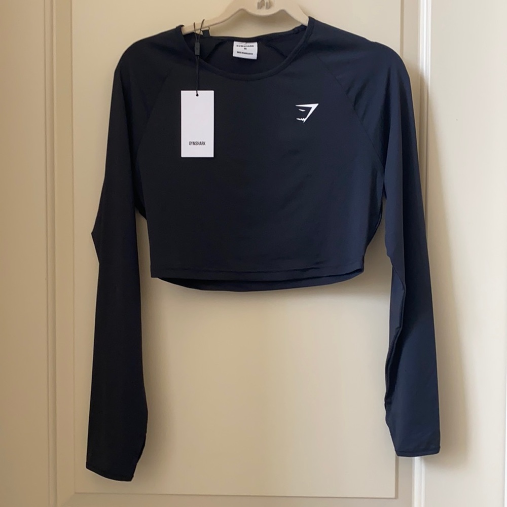 Gymshark Training Long Sleeve Crop Top - Black